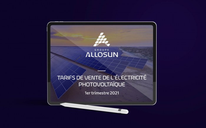 Groupe-Allosun Tinténiac Ille-et-Vilaine Bretagne 35 - Tarifs de vente de l'électricité photovoltaïque 1ER trimestre 2021